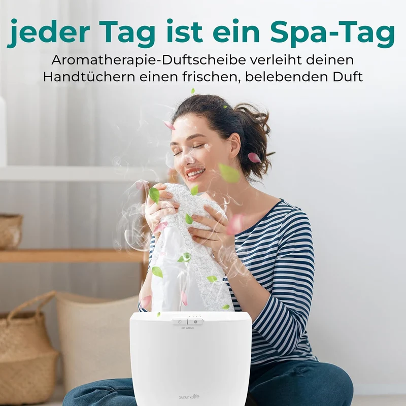 Handtuchwärmer Elektrisch Natur – Kompakter Handtuchheizkörper mit Timer & Überhitzungsschutz, Towel