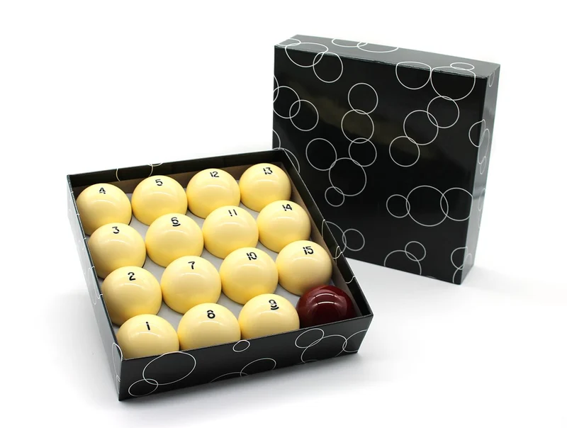 Billard Kugelset Billardkugeln Premium, Russische Pyramide, 60,3mm, Gelbe/Rote Breakkugel Roter Brea