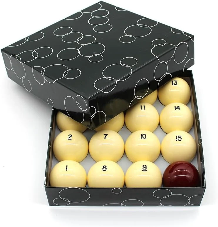 Billard Kugelset Billardkugeln Premium, Russische Pyramide, 60,3mm, Gelbe/Rote Breakkugel Roter Brea