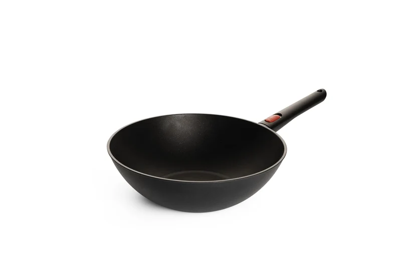 Woll Eco Lite QXR Wok- und Rührpfanne - Induktiv - Ø 30 cm, 10 cm hoch, mit abnehmbarem Stiel - Geei