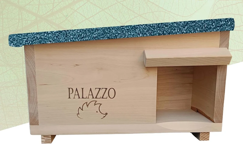 Dokkodo Igelhaus wetterfest aus Holz – Igelhotel & Winterquartier mit Labyrinth-Eingang – Sicherer U