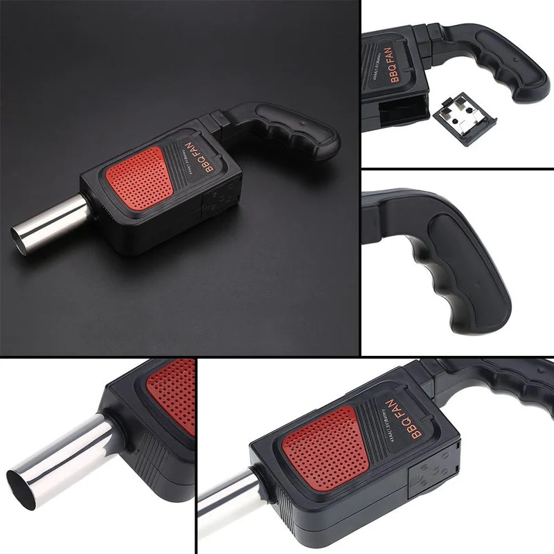 Bewinner Elektrisches BBQ Gebläse für Outdoor-Barbecue, Tragbares Handgehaltenes Grillzubehör mit Ko
