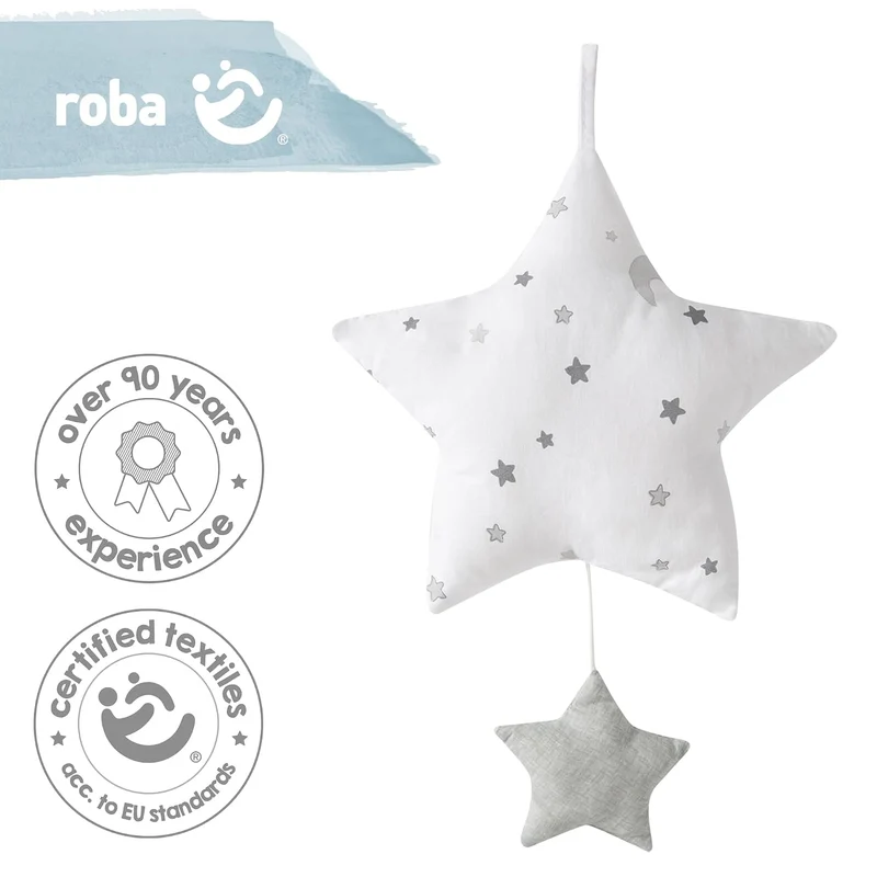 roba Spieluhr Sternenzauber für Babys - Einschlafhilfe zum Aufhängen - Motiv Stern - Melodie Lalelu