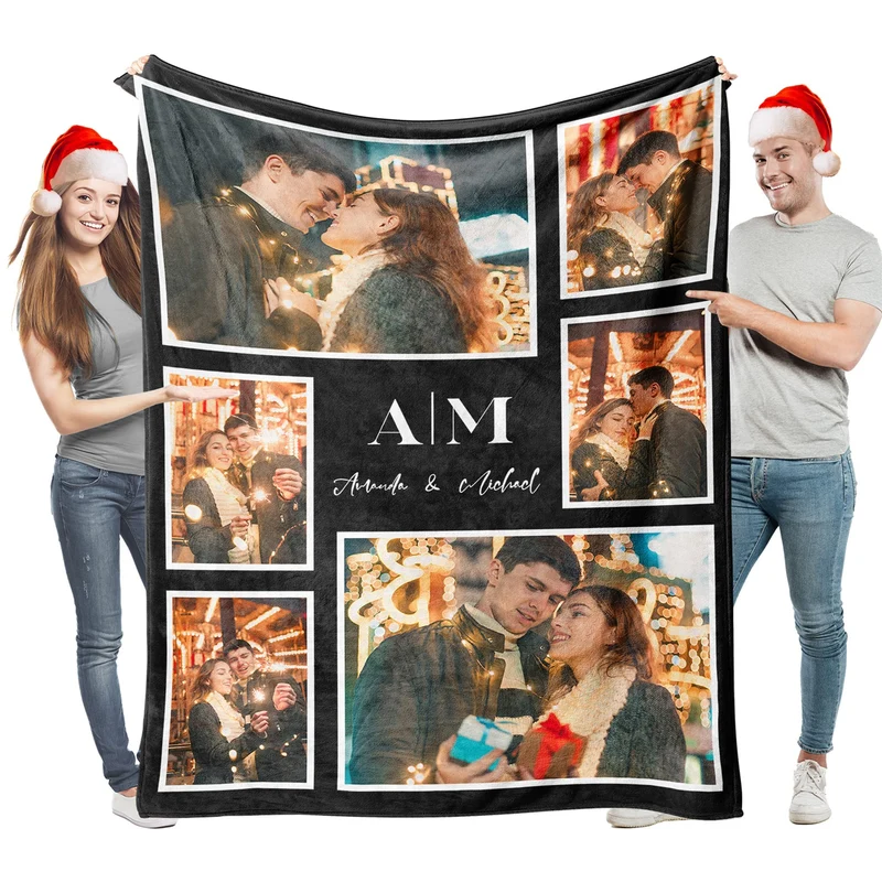 Easycosy personalisierte Decken für Paare Geschenke Benutzerdefinierte Bild, Foto werfen für Freundi