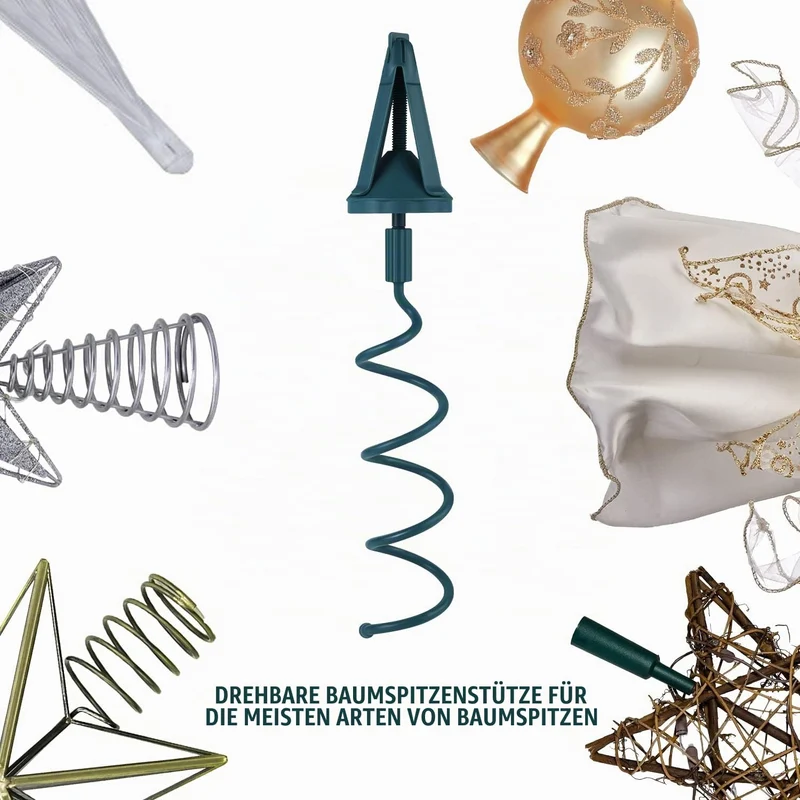 Weihnachtsbaumspitze Halter, Universell Drehbar Halter für Baumspitze Plastik mit Verstellbarer Befe