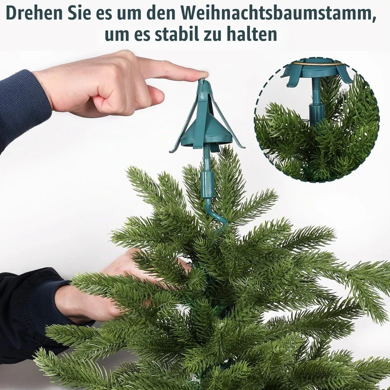 Weihnachtsbaumspitze Halter, Universell Drehbar Halter für Baumspitze Plastik mit Verstellbarer Befe