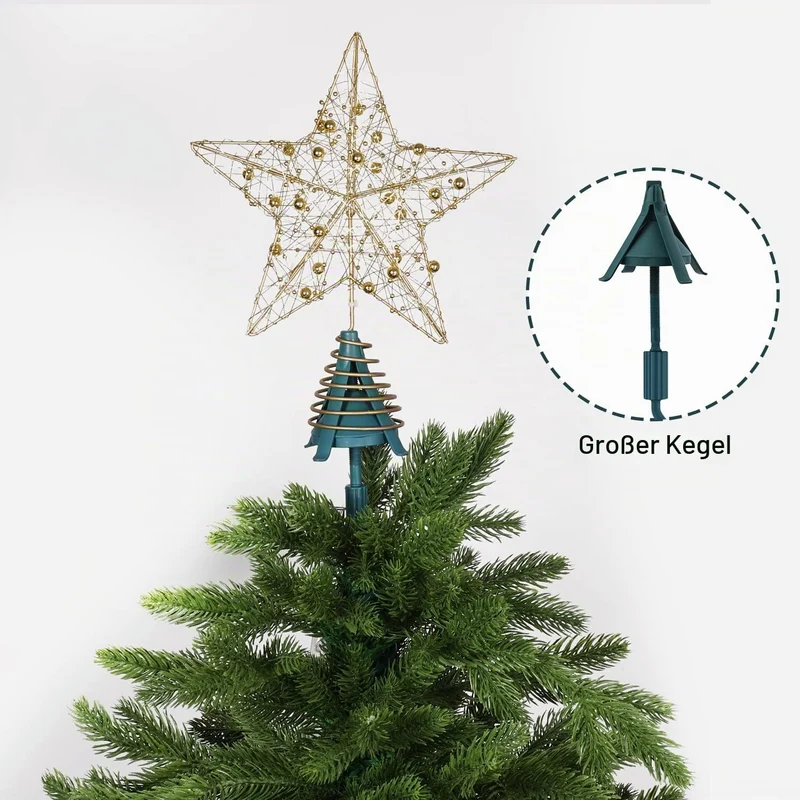Weihnachtsbaumspitze Halter, Universell Drehbar Halter für Baumspitze Plastik mit Verstellbarer Befe