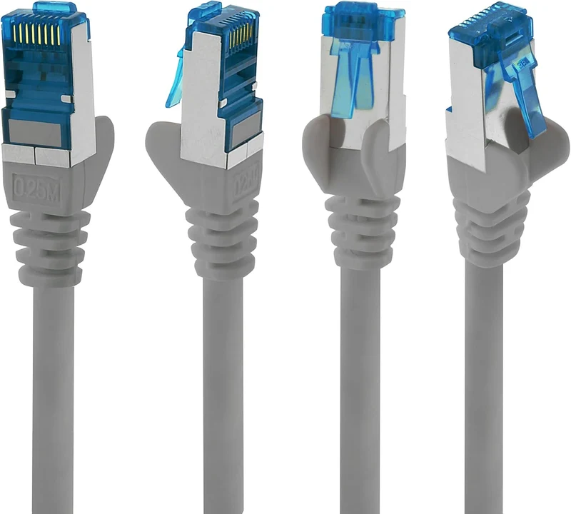 1aTTack.de Patchkabel – 10X 2m Ethernet, Netzwerk, Lan Kabel CAT6a (für Gigabit Netzwerke, Router, S