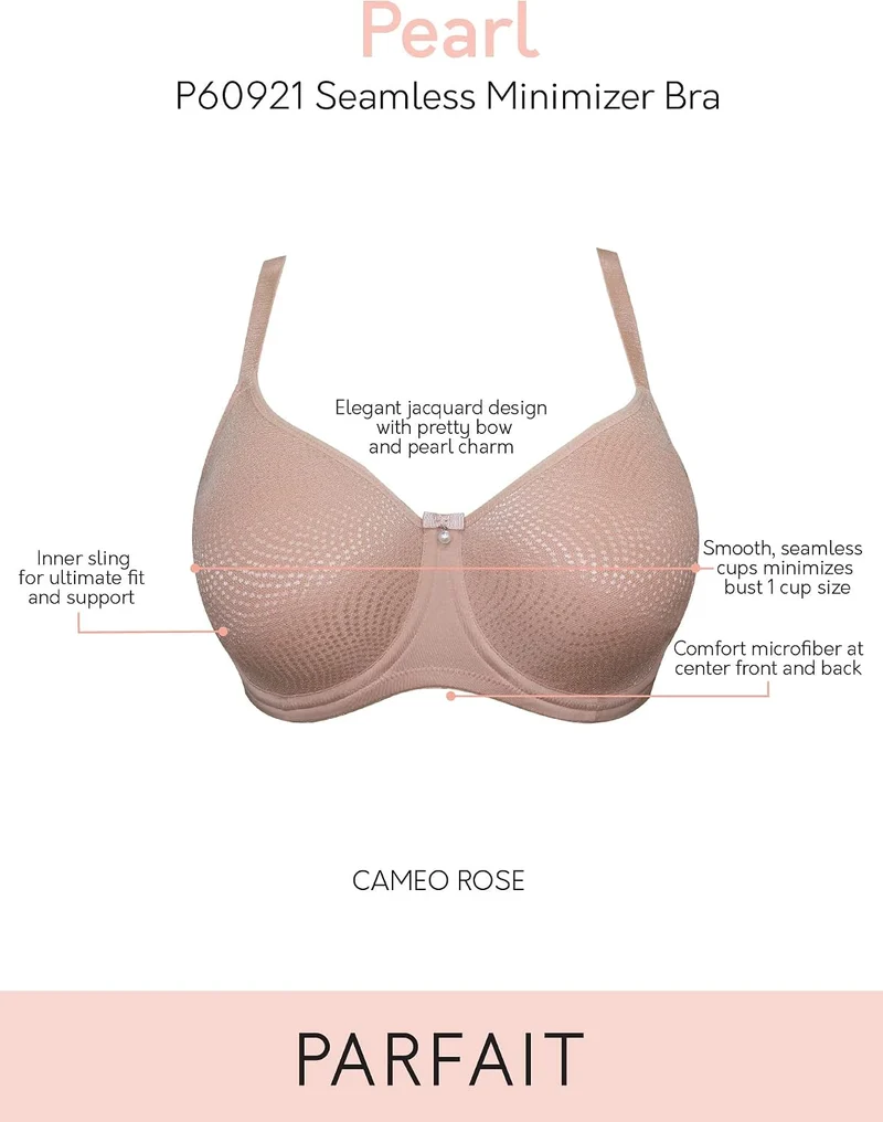 Parfait Damen Vollständige Abdeckung Minimizer BH 70D Cameo Rose, 70D Cameo Rose