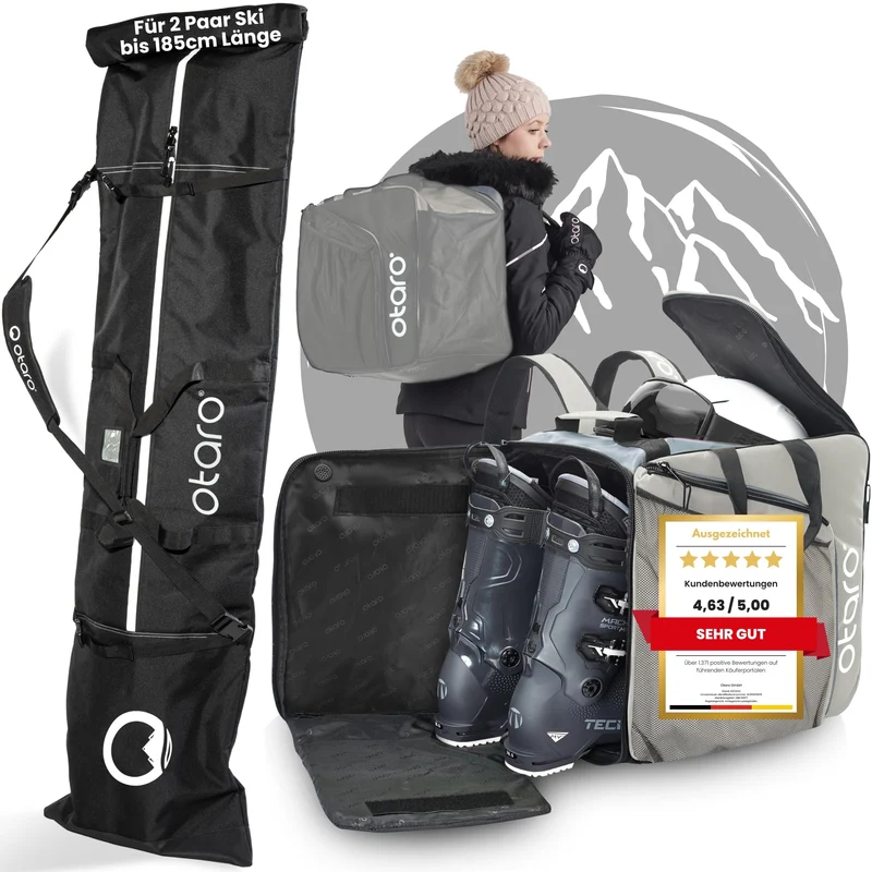Otaro Skischuhtasche mit Helmfach | Skitasche für Skischuhe, Helm & Zubehör | > 60.000 begeisterte K