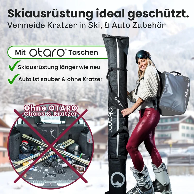 Otaro Skischuhtasche mit Helmfach | Skitasche für Skischuhe, Helm & Zubehör | > 60.000 begeisterte K