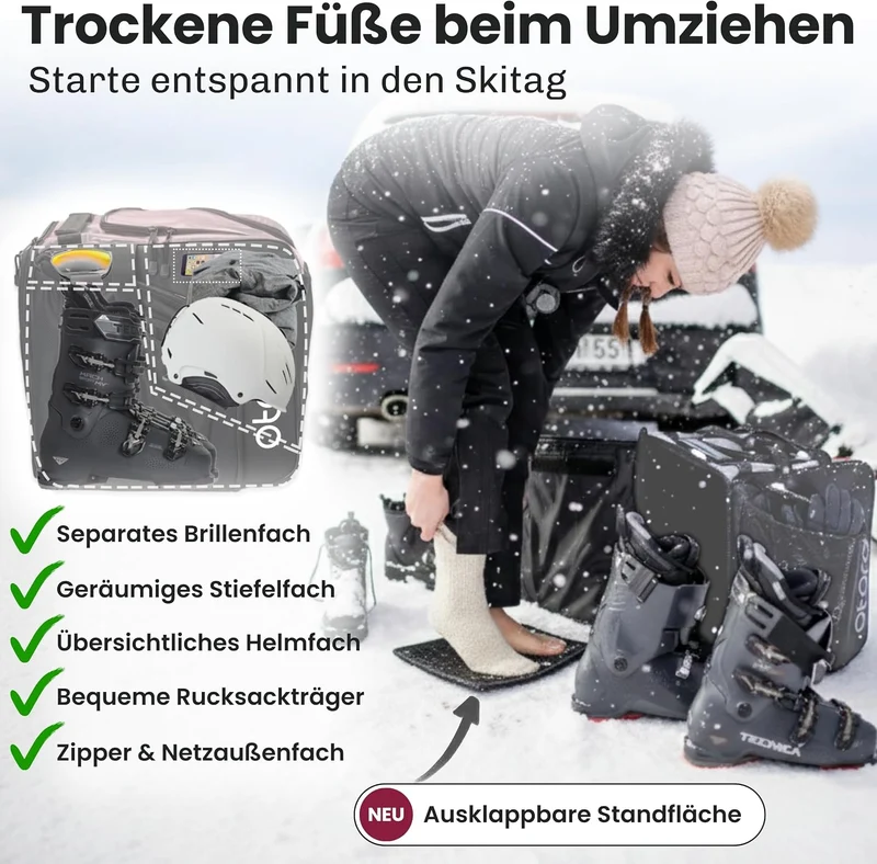 Otaro Skischuhtasche mit Helmfach | Skitasche für Skischuhe, Helm & Zubehör | > 60.000 begeisterte K