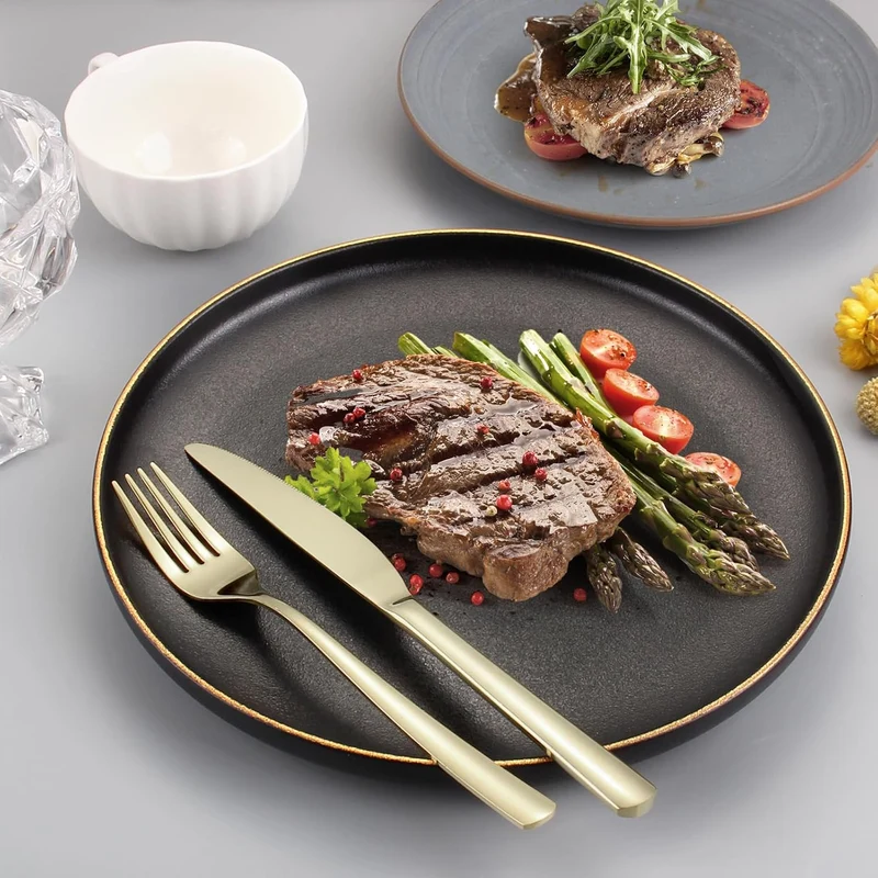 Besteck Set, LAZAHOME 30-teilig Besteckset für 6 Personen,Edelstahl Besteckset mit Messern, Gabeln u