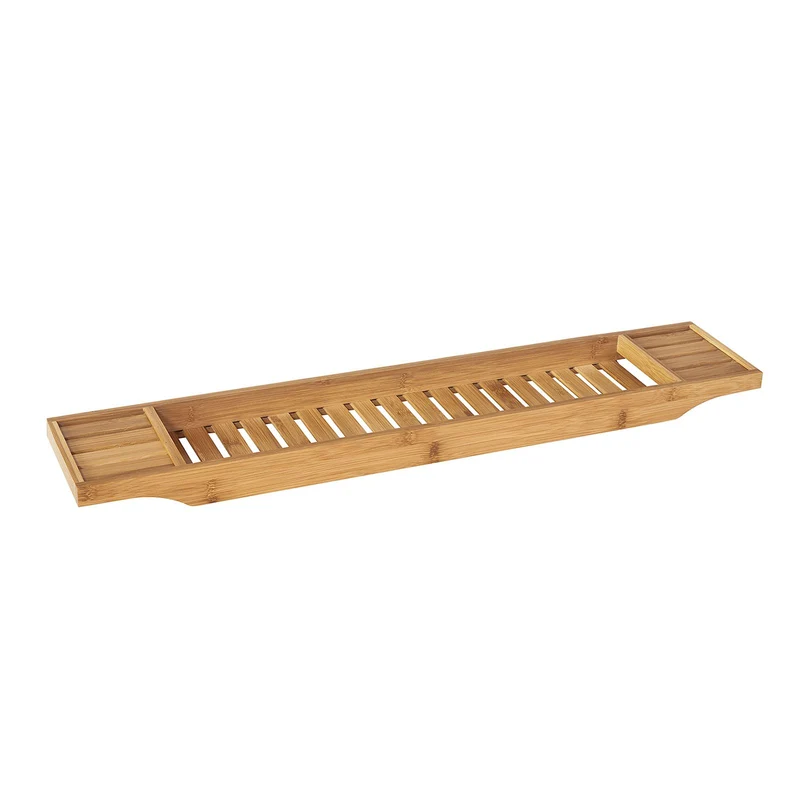 SoBuy Badewannenablage Bambus 80cm Badewannentablett Holz Wannenbrücke Extra Lang & Lackiert für Gro