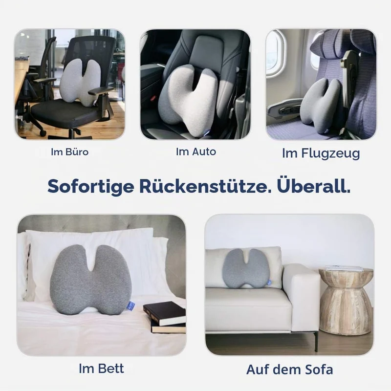 Cushion Lab Extra Dichtes Lendenkissen – Patentierte Ergonomische Mehrregionen-Feste Rückenstütze zu