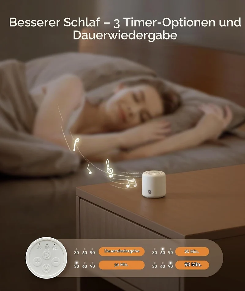 Dreamegg Pocket Sleep 1 Mini White Noise Machine Baby, Tragbare Weisses Rauschen Baby Gerät Erwachse