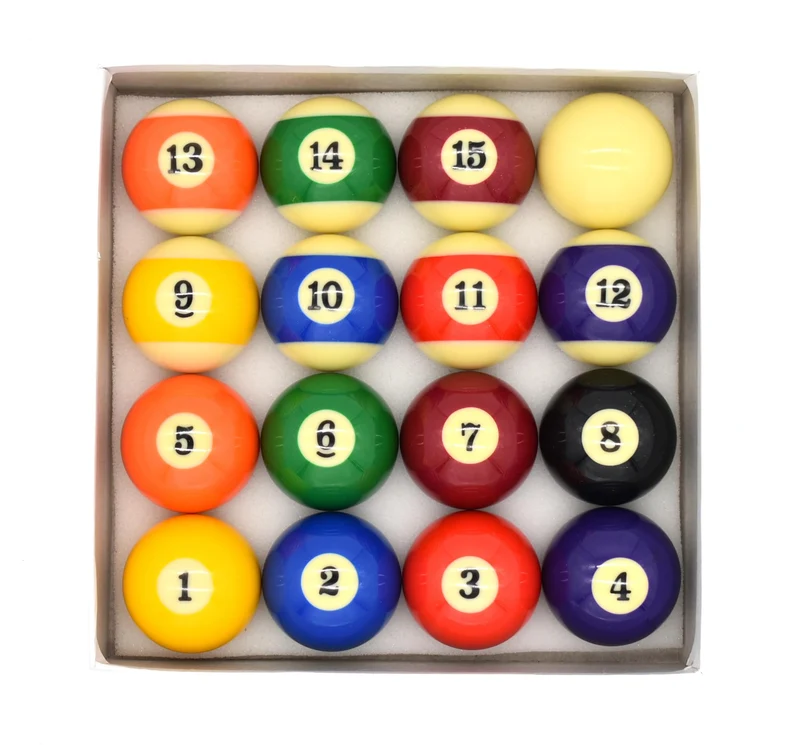 Pool Billard Kugeln Kugelset Kugelsatz Standard, Sondergrösse 50,8mm für Hobbytische bis 6ft. und En