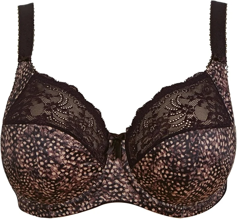 ELOMI Damen Cate Full Coverage Underwire Bra Vollschalen BH, Undurchsichtige 42FF Ebenholz, 42FF Ebe