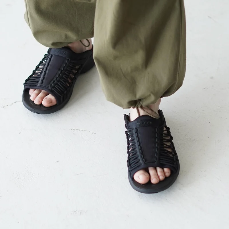 KEEN Herren Uneek Snk Slide Hausschuh 41 EU Schwarz, 41 EU Schwarz