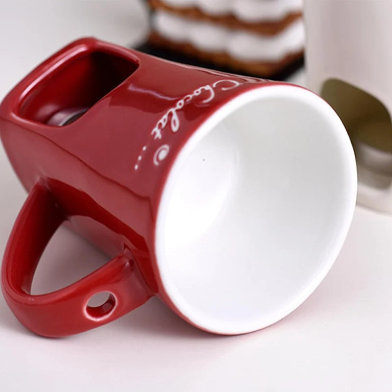 Schokoladen Schmelz Tasse - Keramik Schokoladen Schmelztopf Mit Gabel,Kleine Käse Butter Fondue Tass