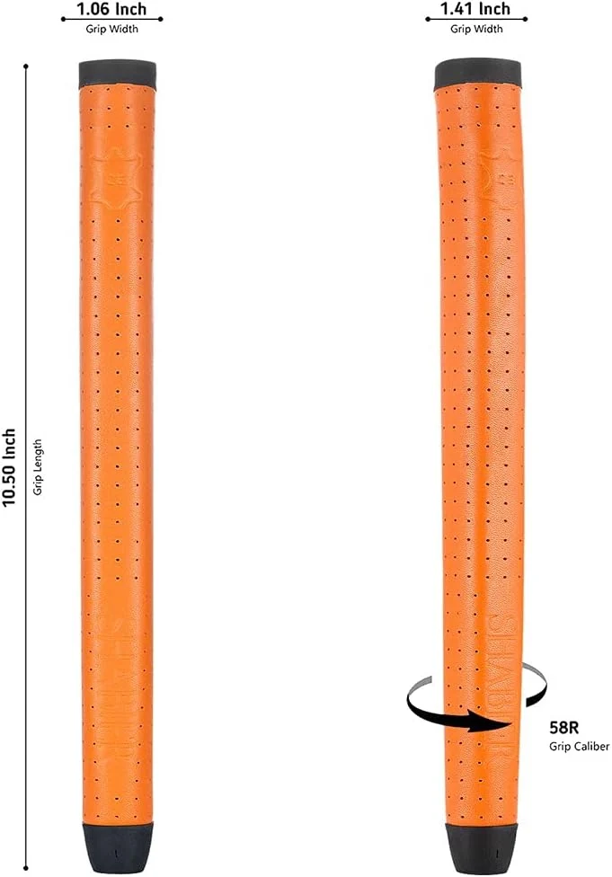SHABIER Leichter, atmungsaktiver Golf-Puttergriff aus reinem Leder, handgefertigt, weiches Leder Ora