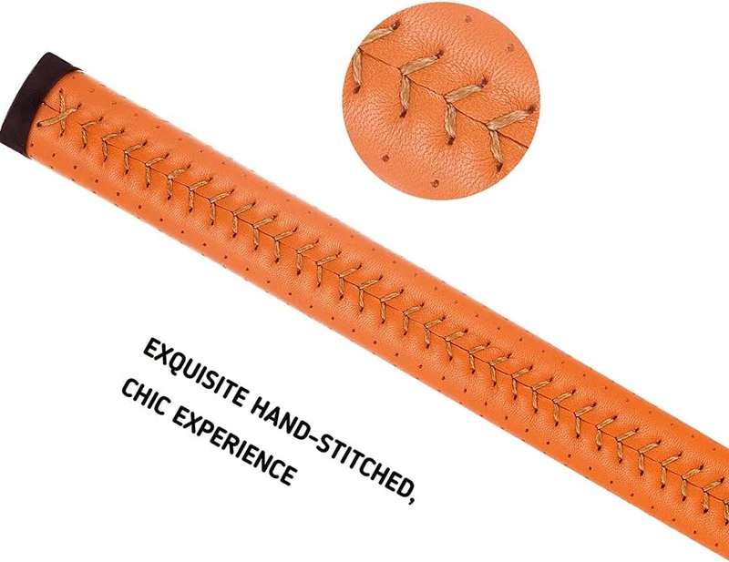SHABIER Leichter, atmungsaktiver Golf-Puttergriff aus reinem Leder, handgefertigt, weiches Leder Ora