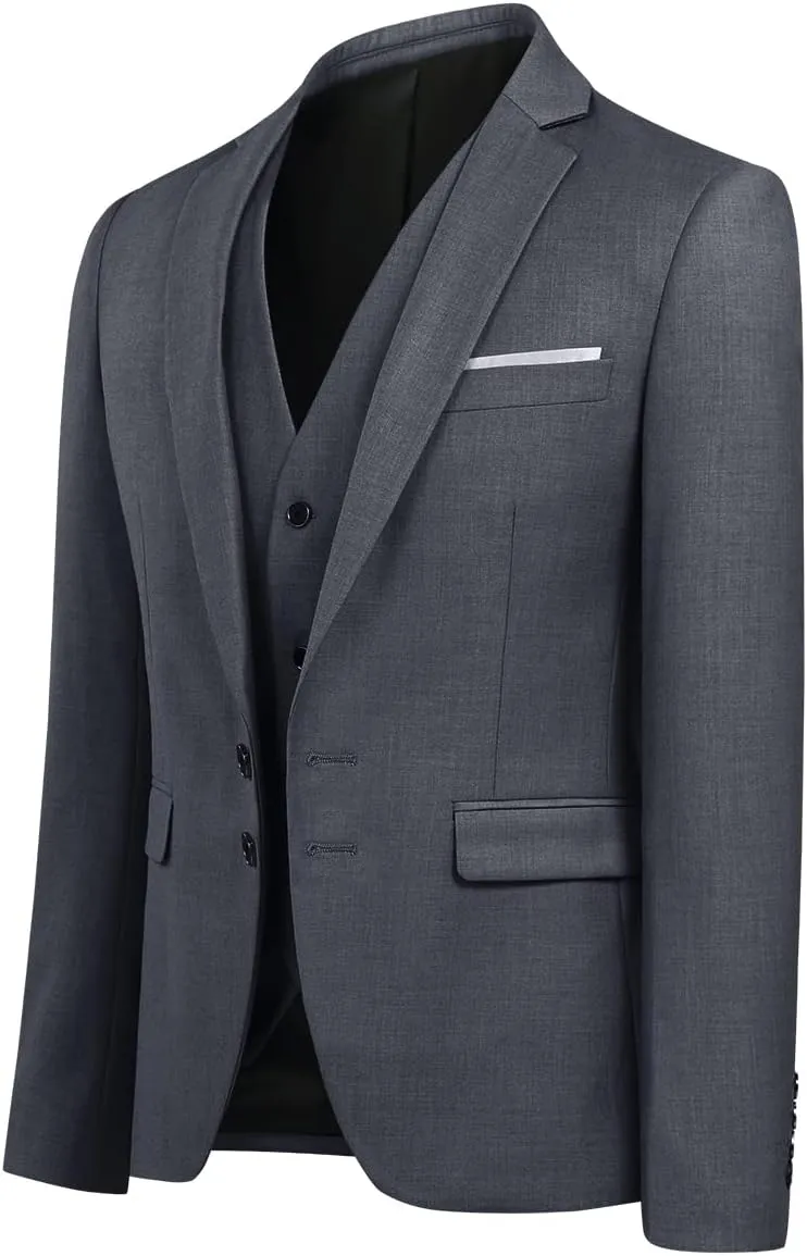 YOUTHUP Herren Sakko Slim Fit Freizeit Modern Anzugjacke für Hochzeit Party Business Abschluss Jacke