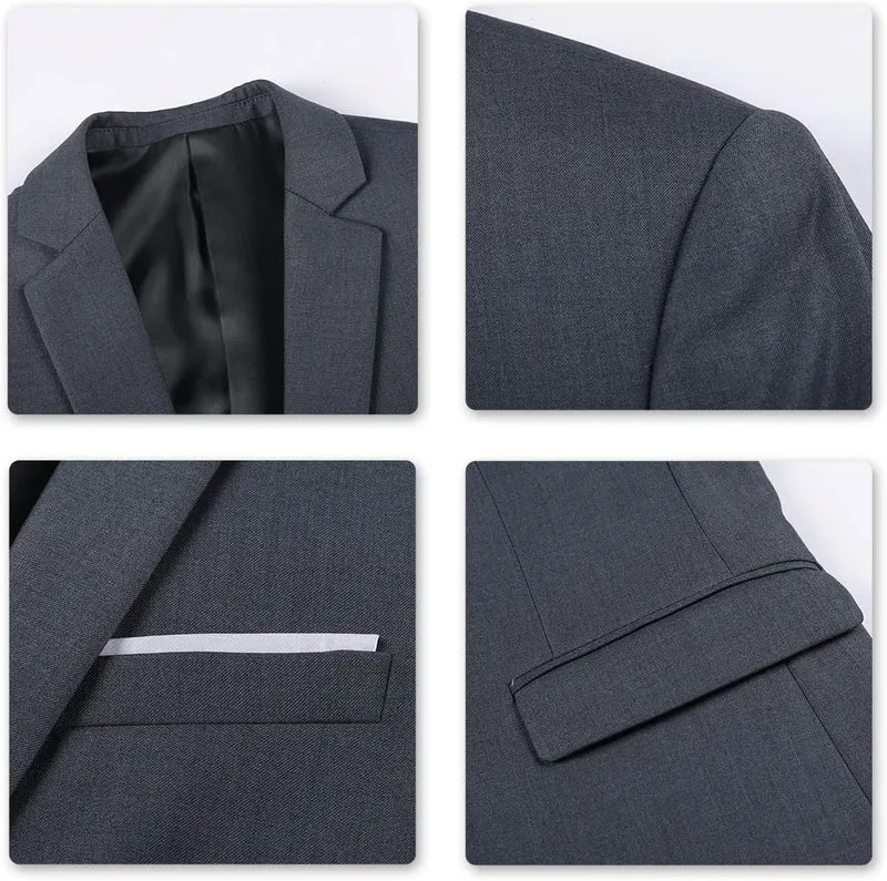 YOUTHUP Herren Sakko Slim Fit Freizeit Modern Anzugjacke für Hochzeit Party Business Abschluss Jacke