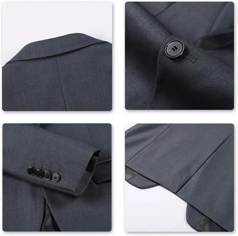 YOUTHUP Herren Sakko Slim Fit Freizeit Modern Anzugjacke für Hochzeit Party Business Abschluss Jacke