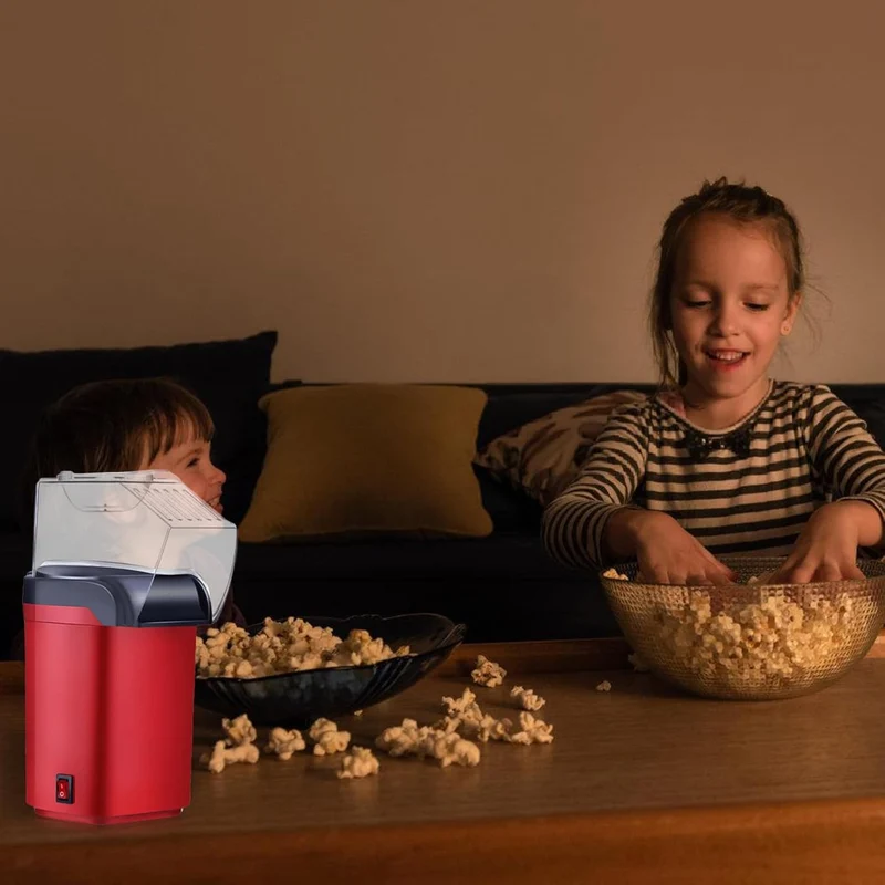 Heissluft Popcornmaschine 1200W, Popcorn Maker ohne Öl Fettfrei BPA frei Schnell in 3 Minuten One To