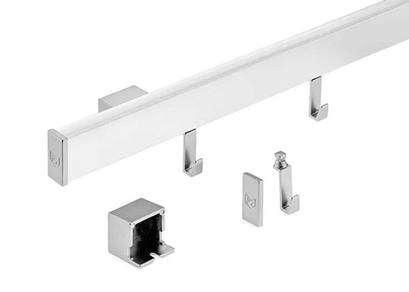 Naber Alto Set. Relingsystem, 600 mm edelstahlfarbig